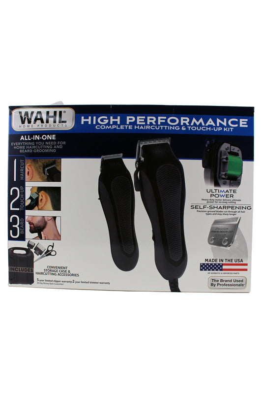 Wahl High Performance Complete Hair Cutting and Touch Up Kit Contians Corded Hair Clipper and Battery Touch Up Trimmer and Numerous Accessories