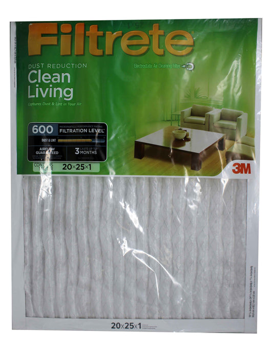 3M Filtrete Dust Reduction Clean Living 20x25x1 Single Filter