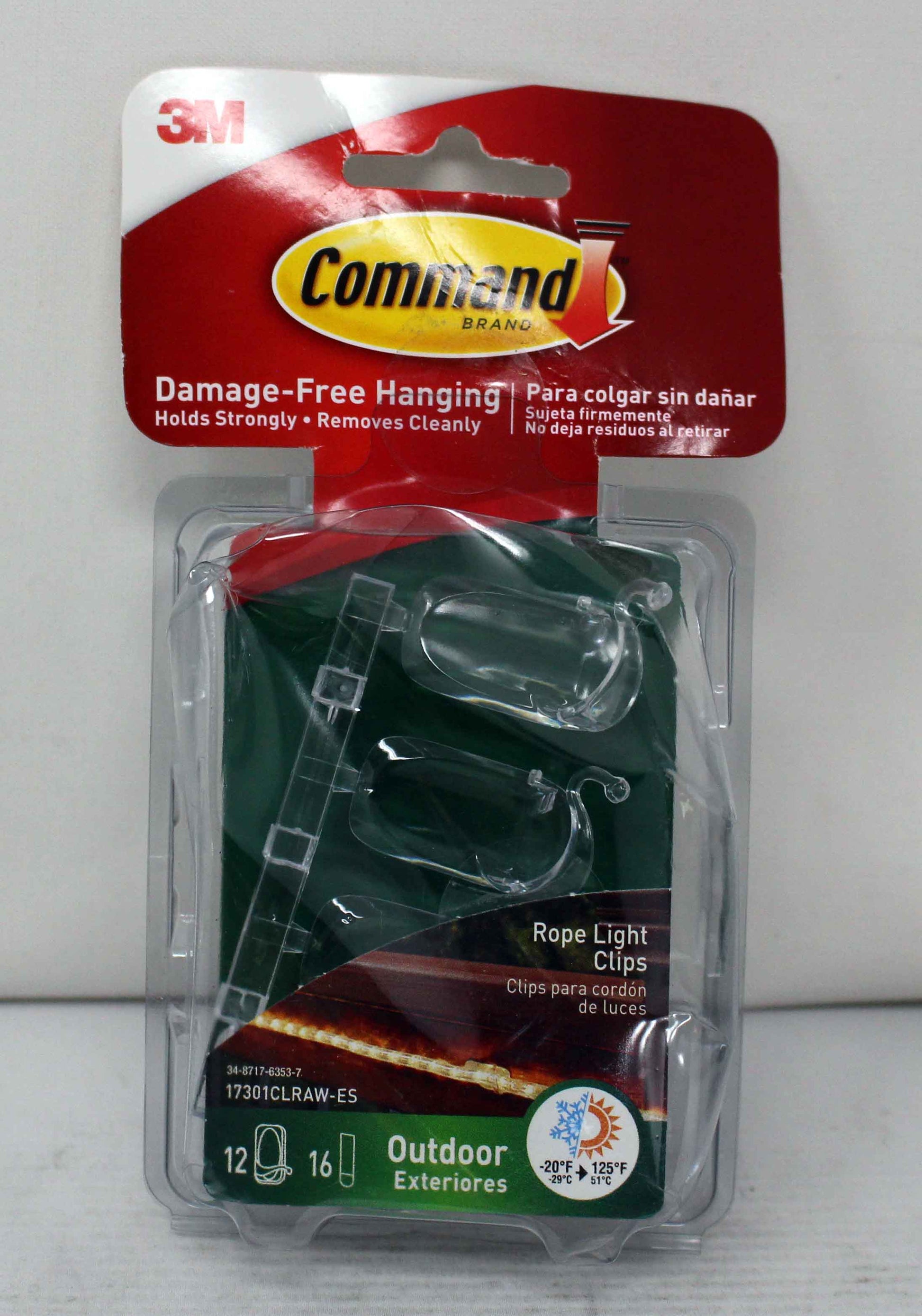 Command Damage-Free Hanging Rope Light Clips 4 Count (See Description)