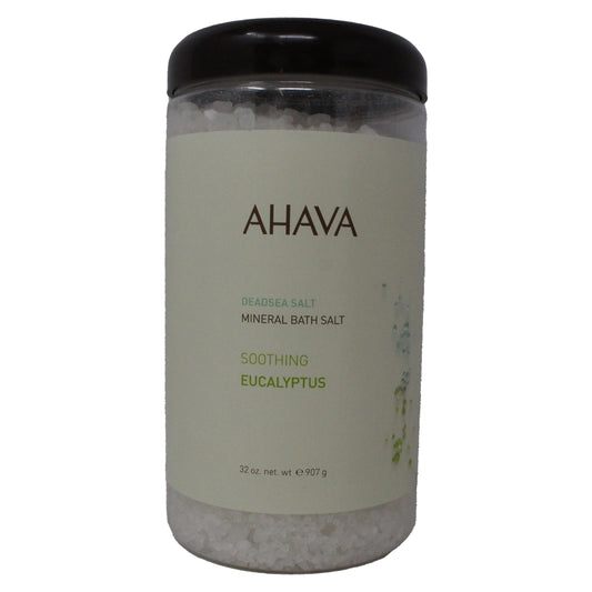 AHAVA Dead Sea Mineral Bath Salt, Soothing Eucalyptus 32 Oz