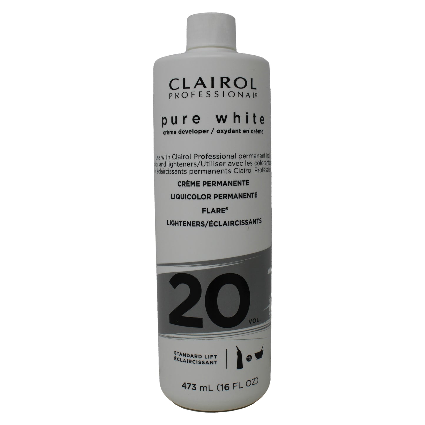 Clairol Professional Pure White 20 volume Creme Developer, 16 Fluid Ounces