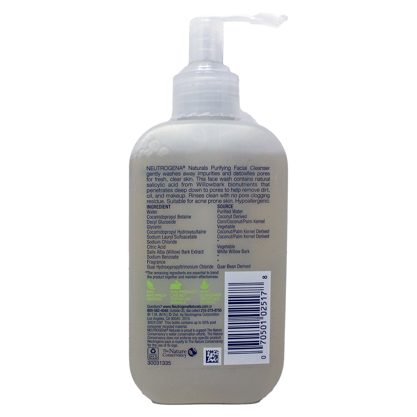 Neutrogena Naturals Purifying Facial Cleanser 6 Ounces