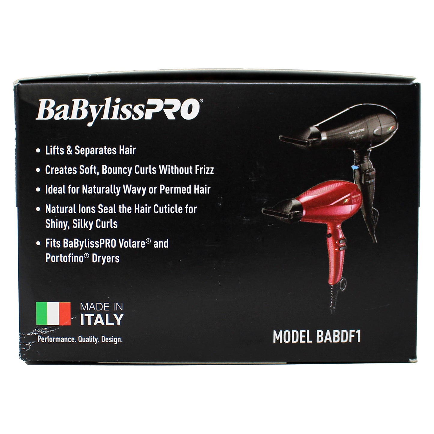 BaByliss Pro Volare Porfofino Slide On ITalian Series Diffuser Black 1 Count