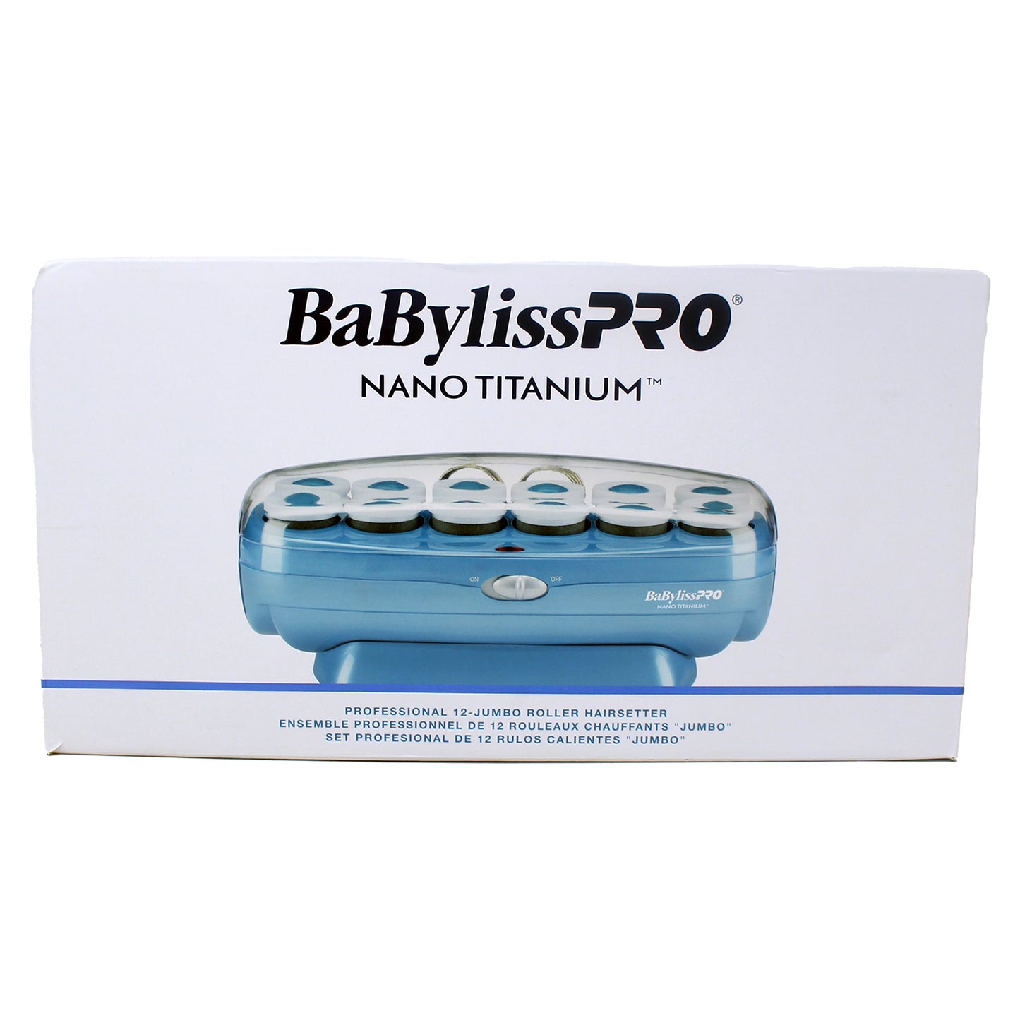 BaBylissPRO Nano Titanium Jumbo Hot Rollers, 12 Count,Pack of 1