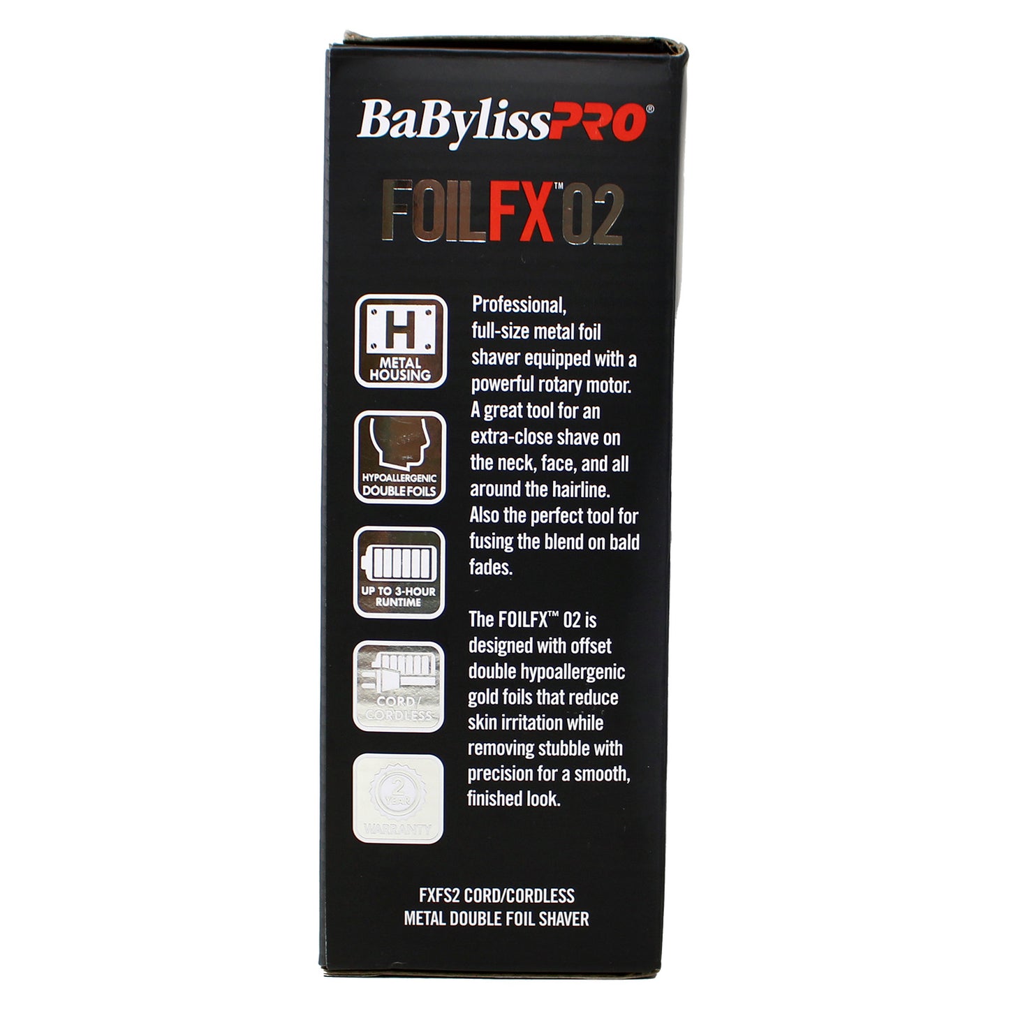 BaBylissPRO Foil FXFS02 Cord/Cordless Metal Double Foil Shaver