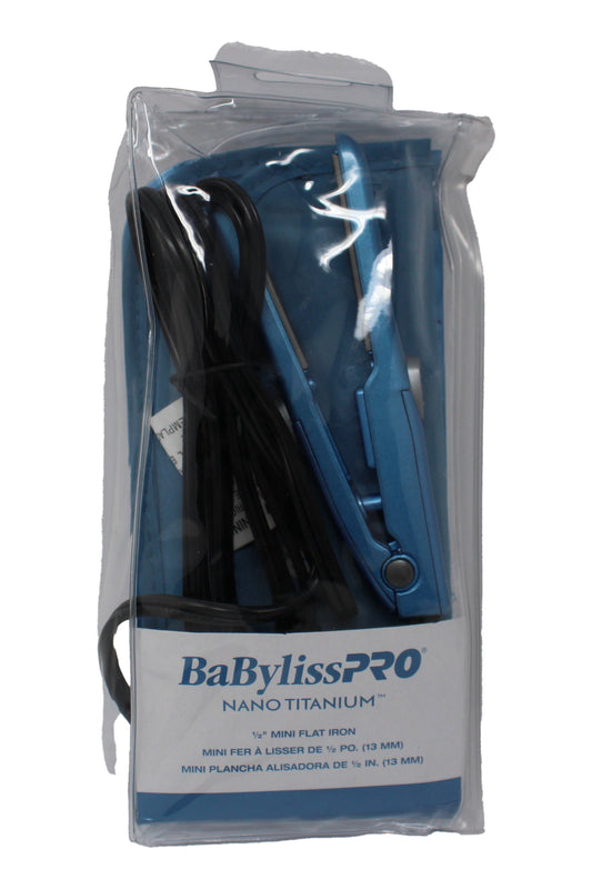 BaBylissPRO Nano Titanium Mini Flat Iron Hair Straightener 0.5"