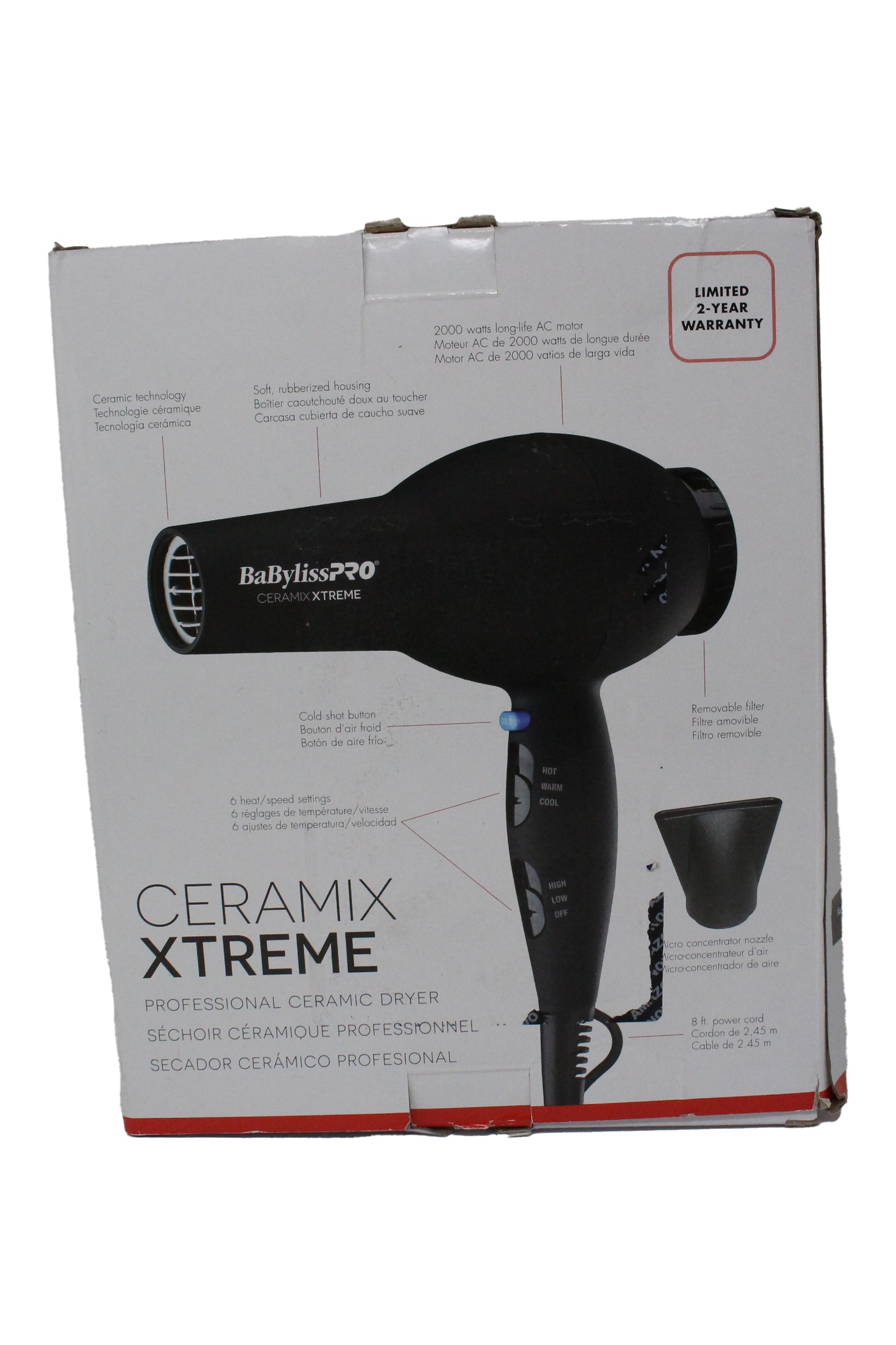 BaBylissPRO Ceramix Xtreme Hair Dryer 2000 Watts