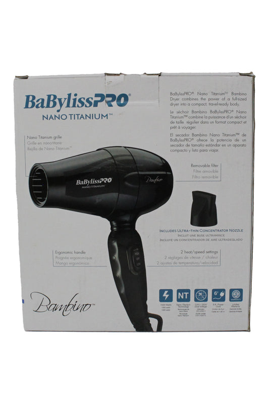 BaBylissPRO Nano Titanium Bambino Compact Dryer 1000 Watts