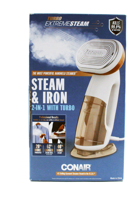 Conair Steam and Iron 2 In 1 With Turbo Circlular Head White
