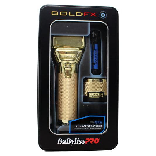 BaBylissPro Gold FX All-Metal Interchangeable-Battery Shaver (Gold)