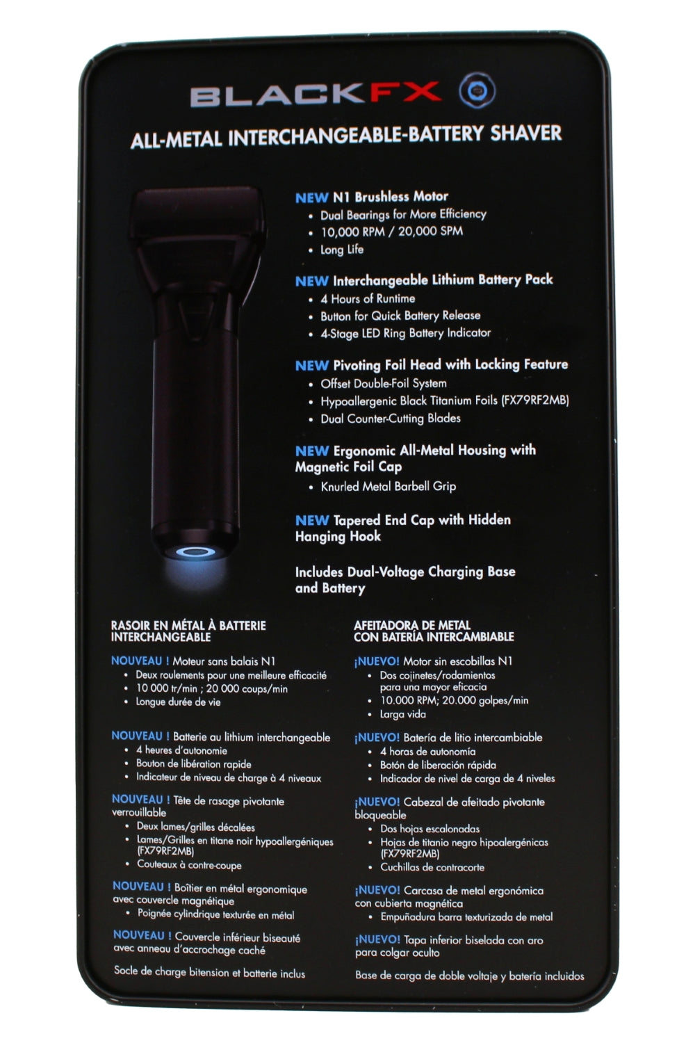 Babylisspro Fxone Blackfx All Metal Double Foil Shaver 1 Count