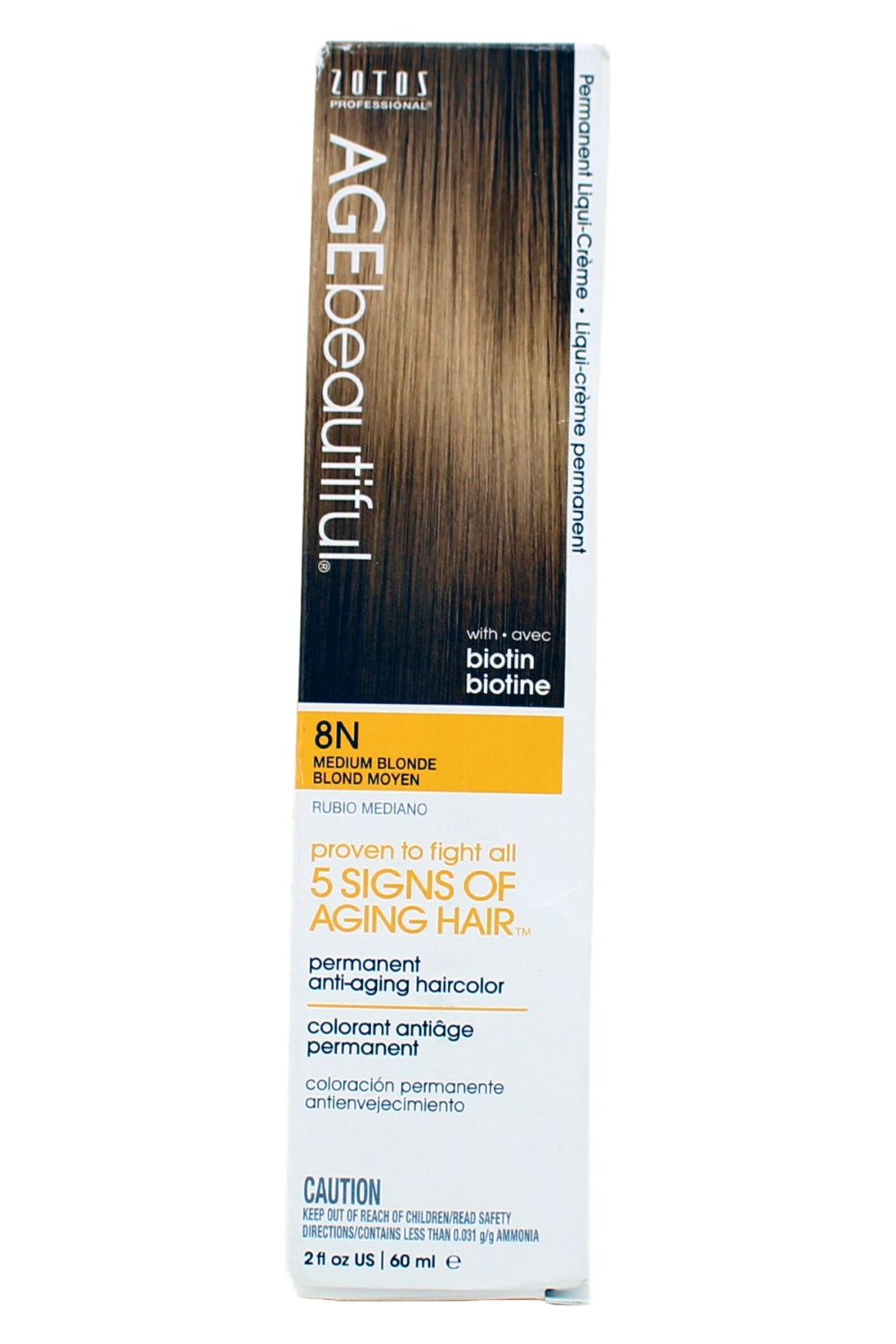 Age Beautiful 8N Medium Blonde Permanent Hair Color 2 Fl Ounce