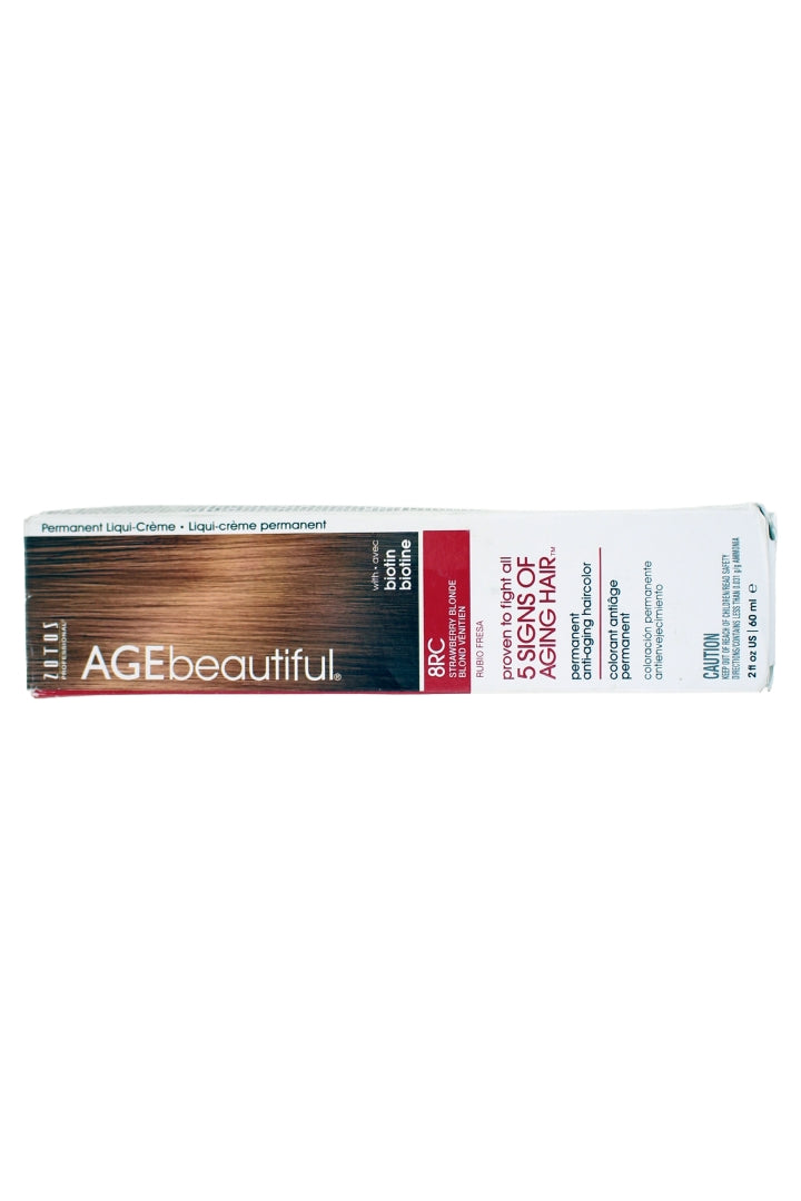 Zotos Age Beautiful Permanent Anti Aging Hair Color 8RC Strawberry Blonde 2 Fl Ounce
