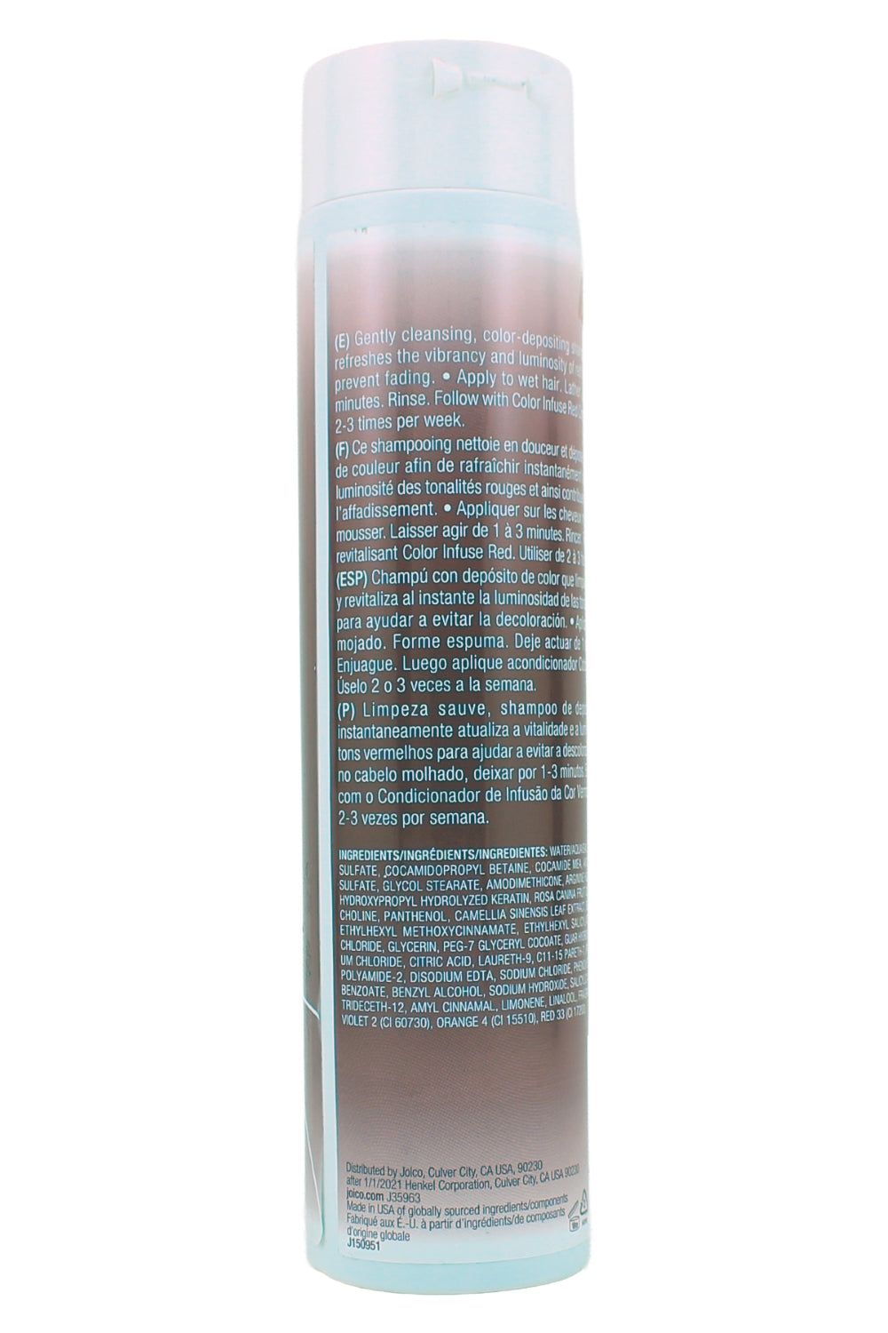 Joico Color Infuse Red SHampoo To Revivie Red Hair 10.1 Fl Ounce