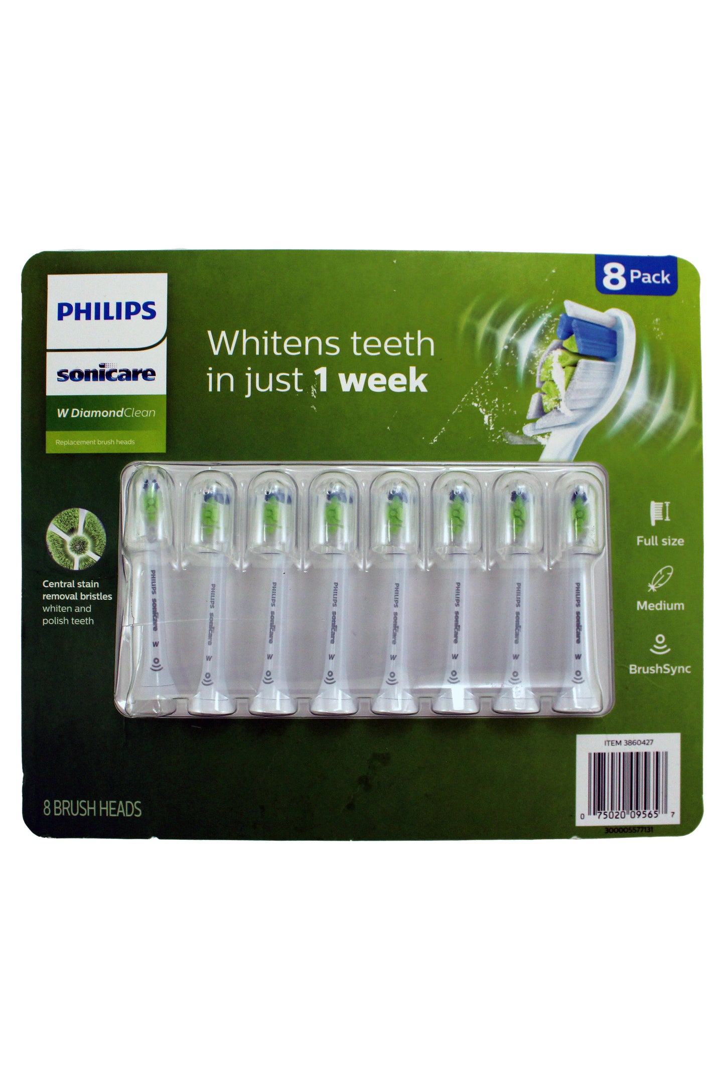 Philips Soniccare W Diamond Clean Replacmenet Brush Heads 8 Count