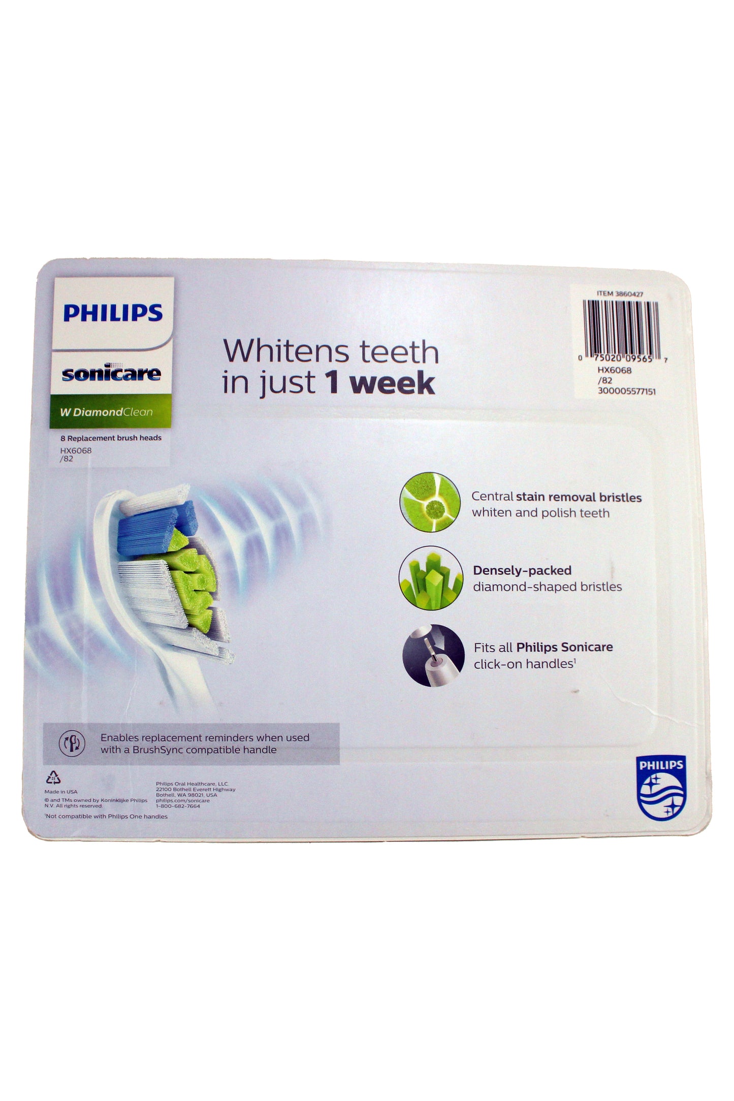Philips Soniccare W Diamond Clean Replacmenet Brush Heads 8 Count
