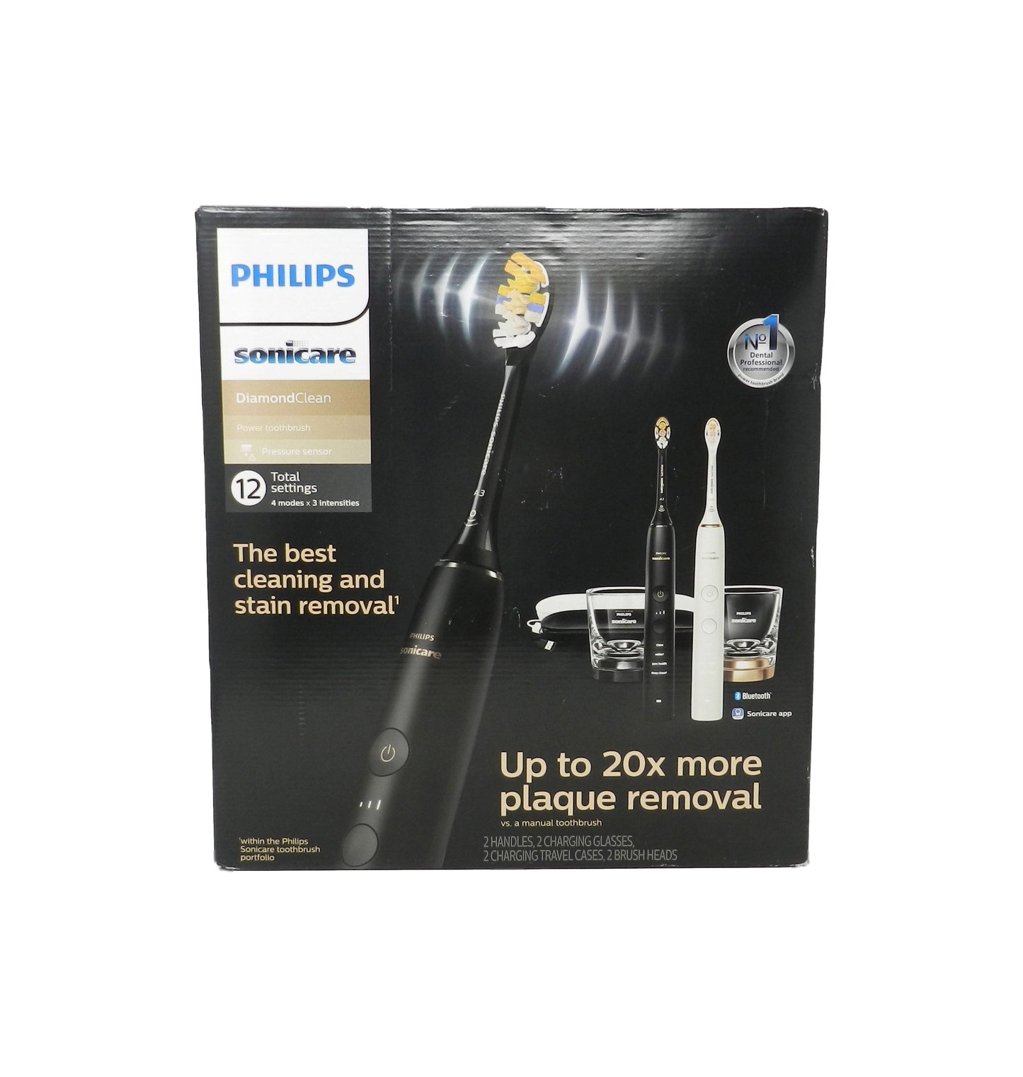 Philips Sonicare DiamondClean Power Toothbrush Set (White/Black)