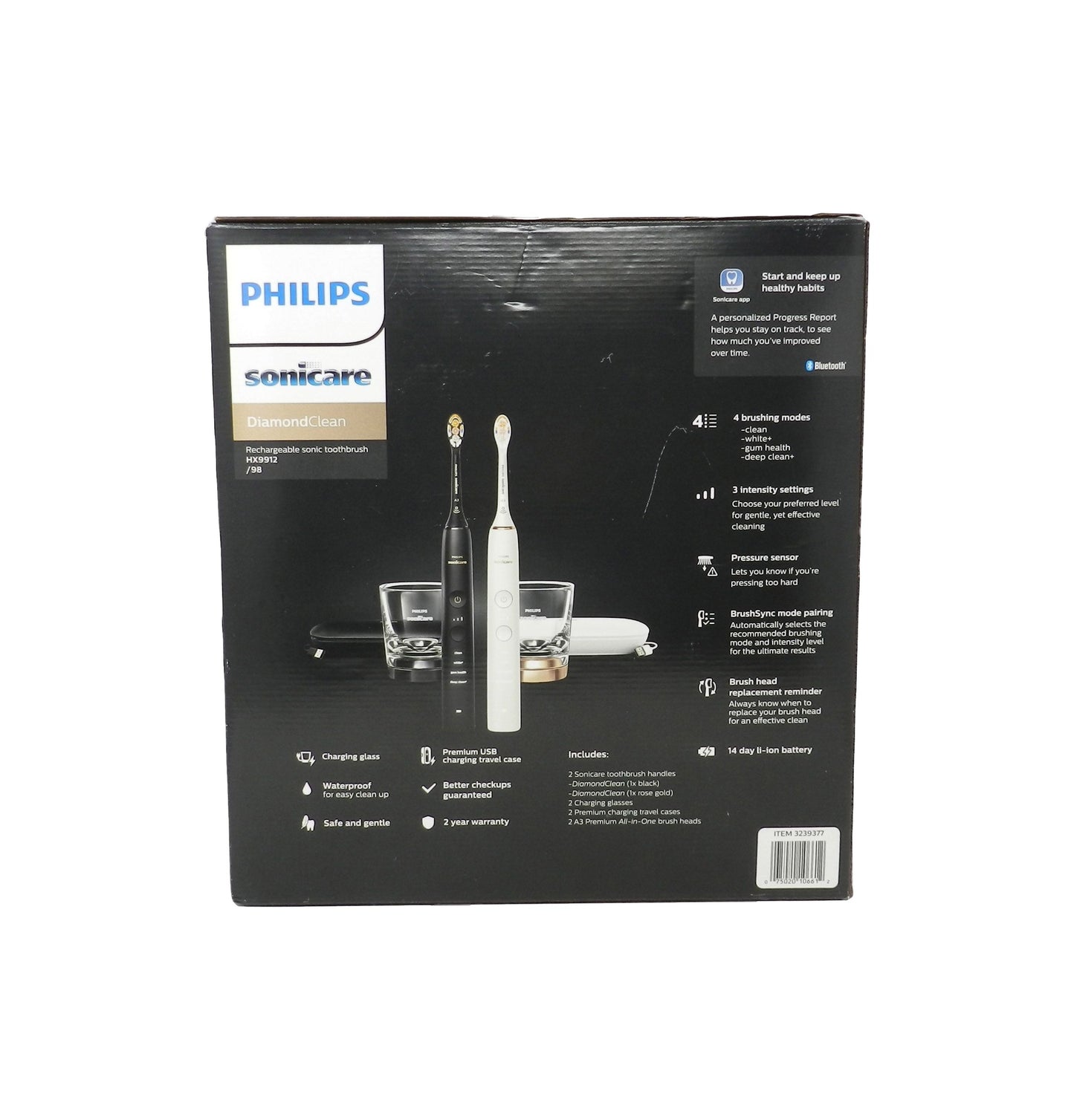 Philips Sonicare DiamondClean Power Toothbrush Set (White/Black)