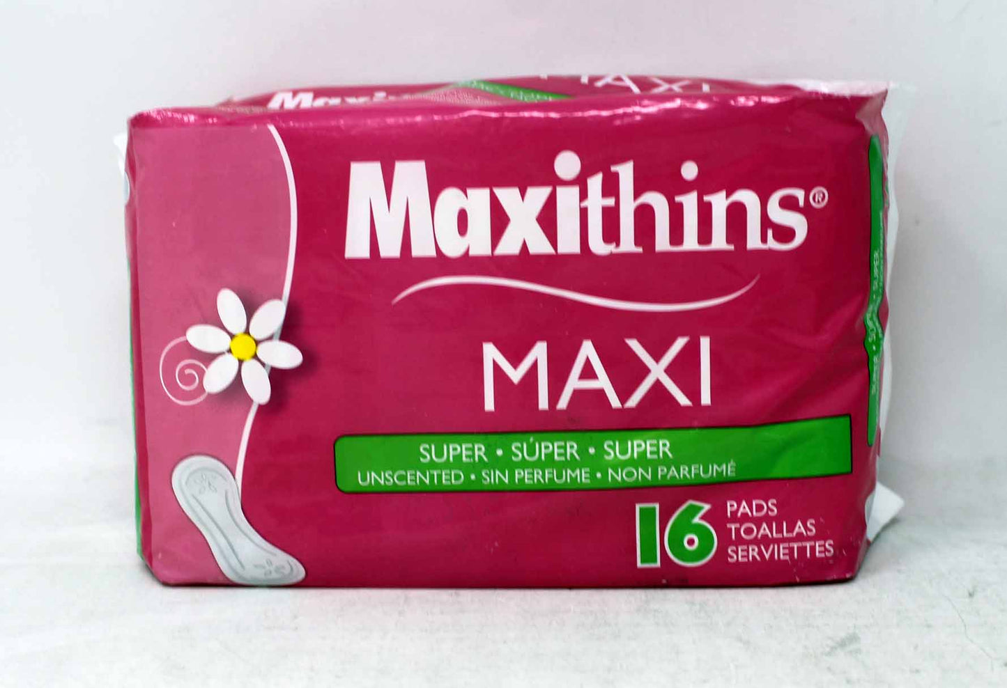 Maxithins Maxi Pads Super Unscented 16 Count