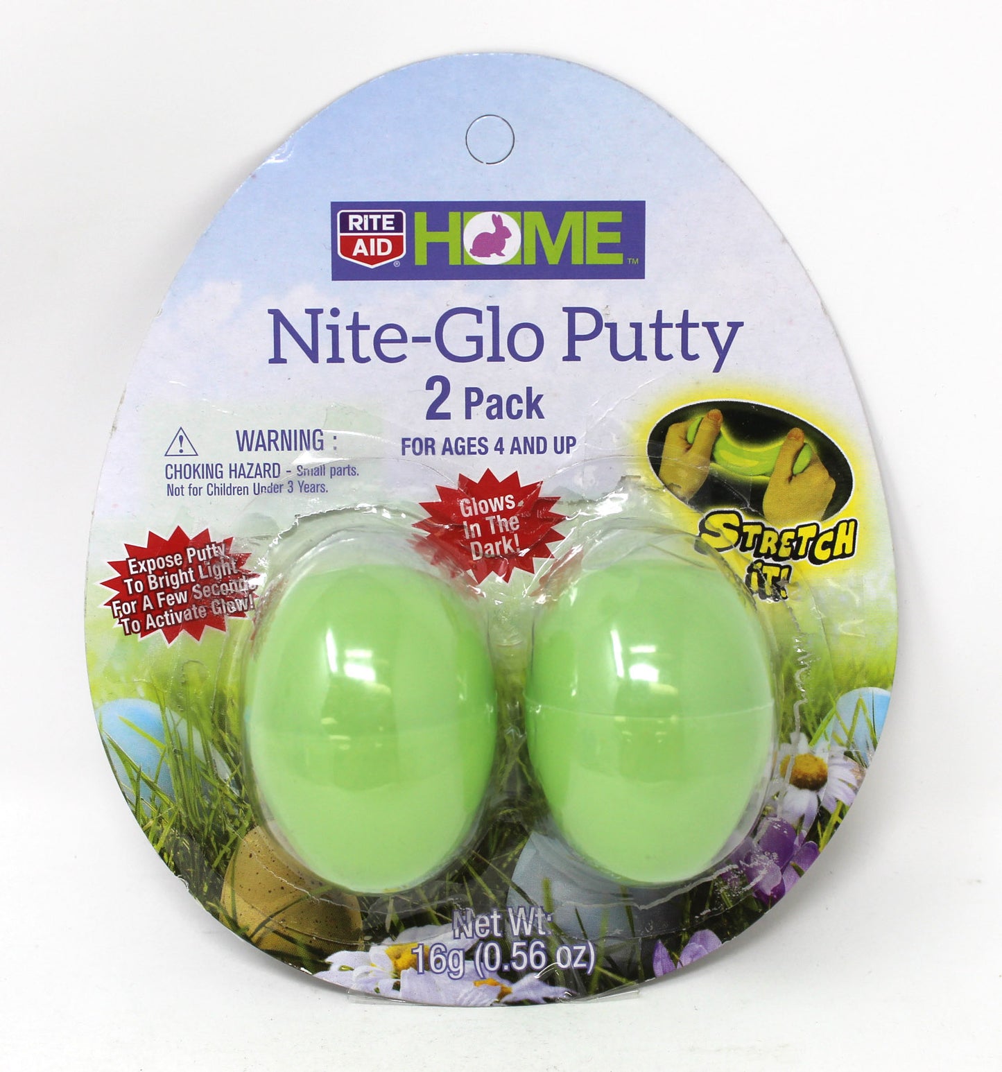Home Nite-Glo Color Putty Green 2 Pack (Opened Pack)