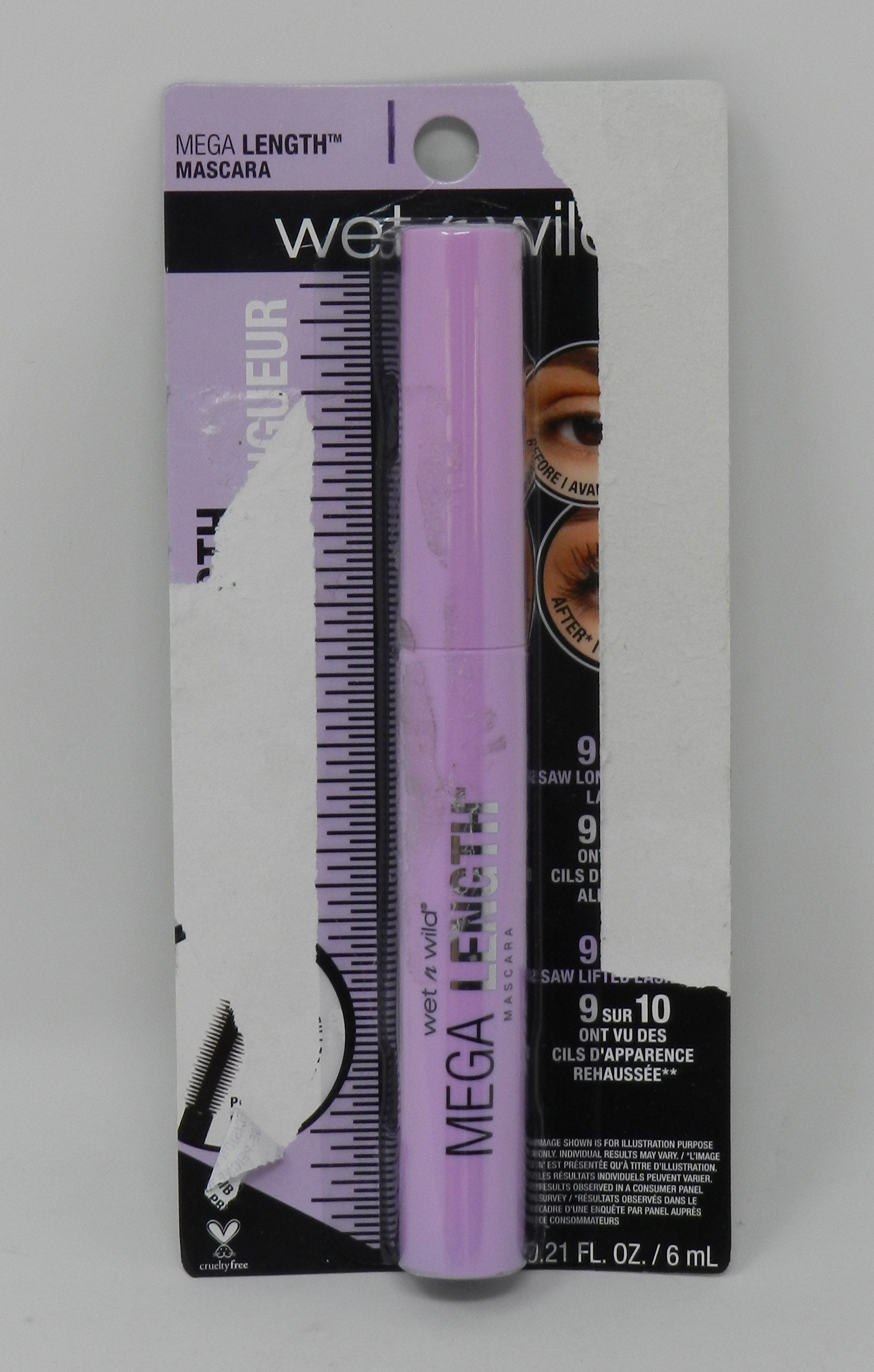 Wet N Wild Mega Length Mascara C158 Very Black (Distressed)
