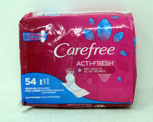 Carefree Acti-Fresh Regular Daily Liners Unscented 54 Count