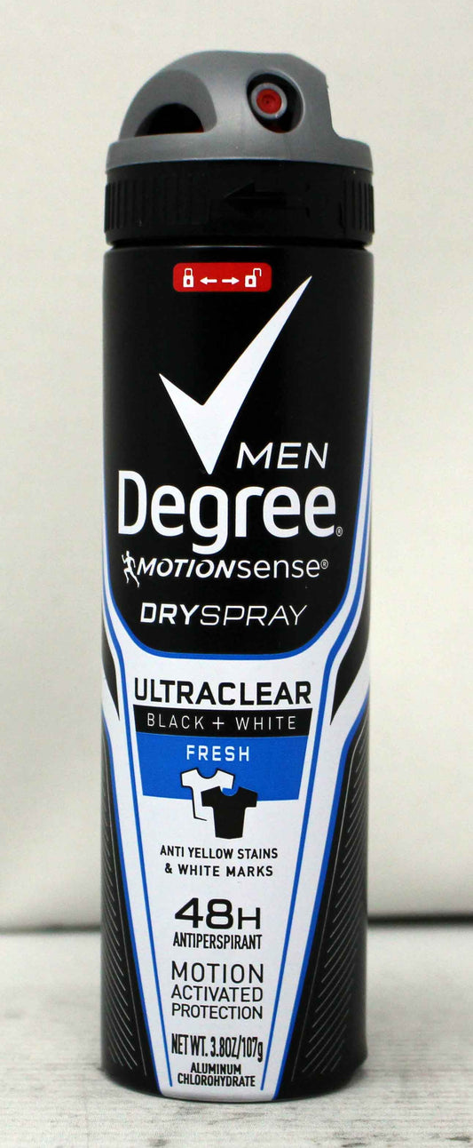 Degree Ultraclear Antiperspirant Dry Spray Black/White Fresh 3.8 Ounce