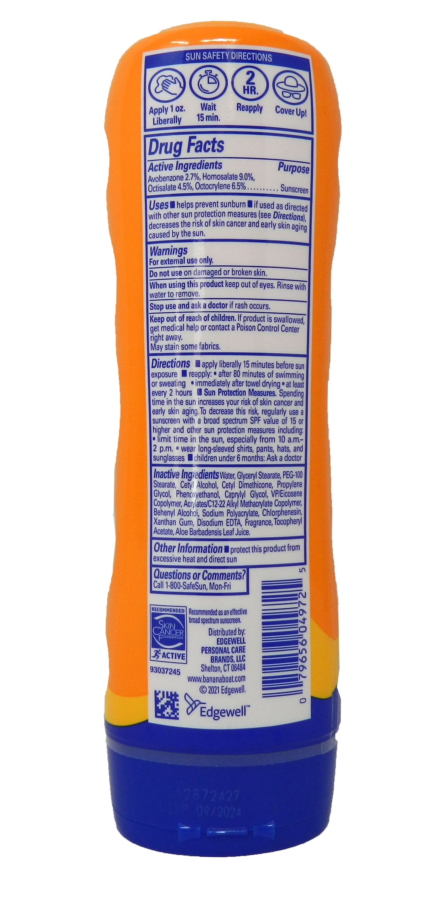 Banana Boat Sport Ultra Sunscreen Lotion SPF 50+ Clinically Proven 8 Ounces