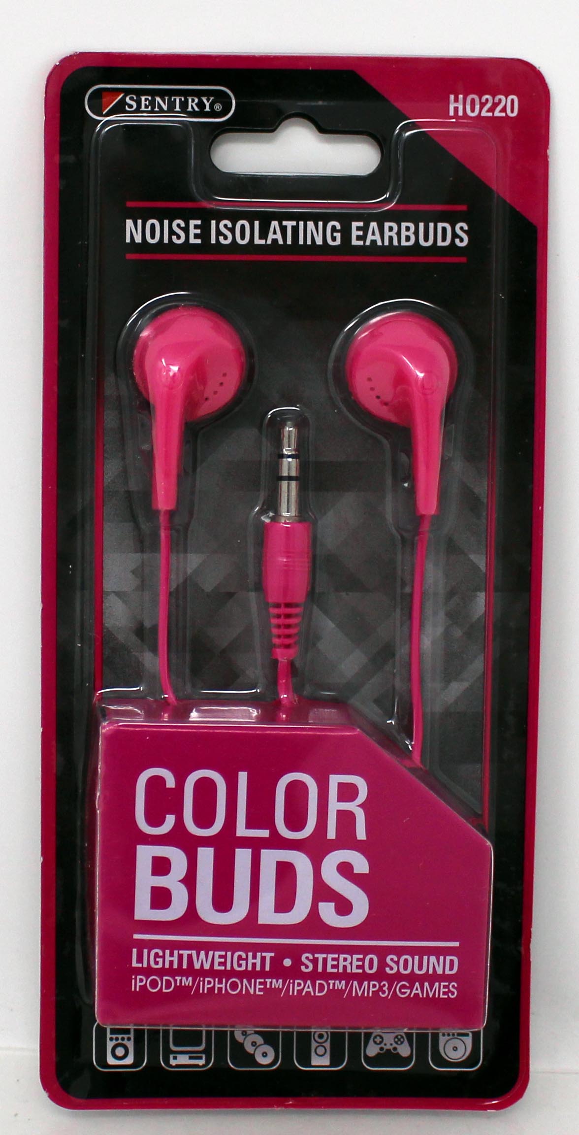Sentry Noise Isolating Color Buds Pink