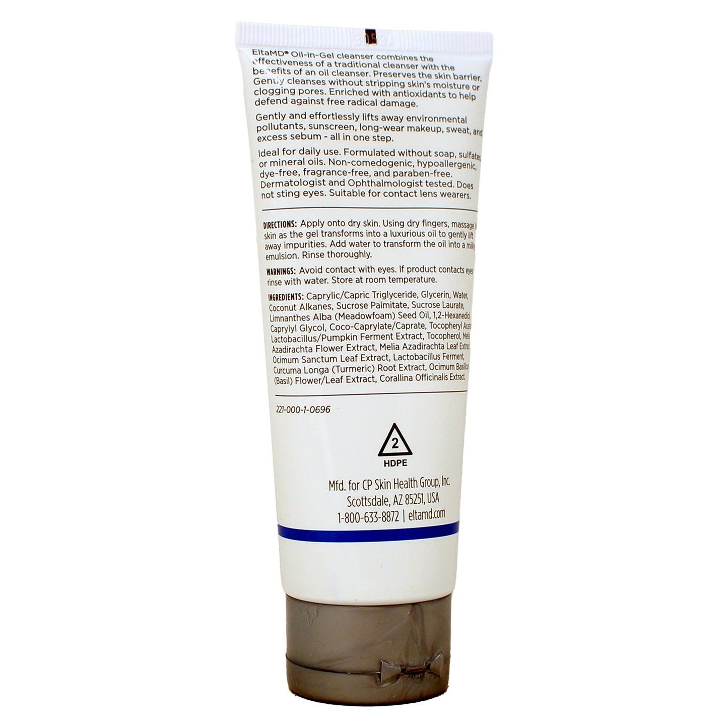 EltaMD Oil-In-Gel Facial Cleanser, 3.4 oz Tube
