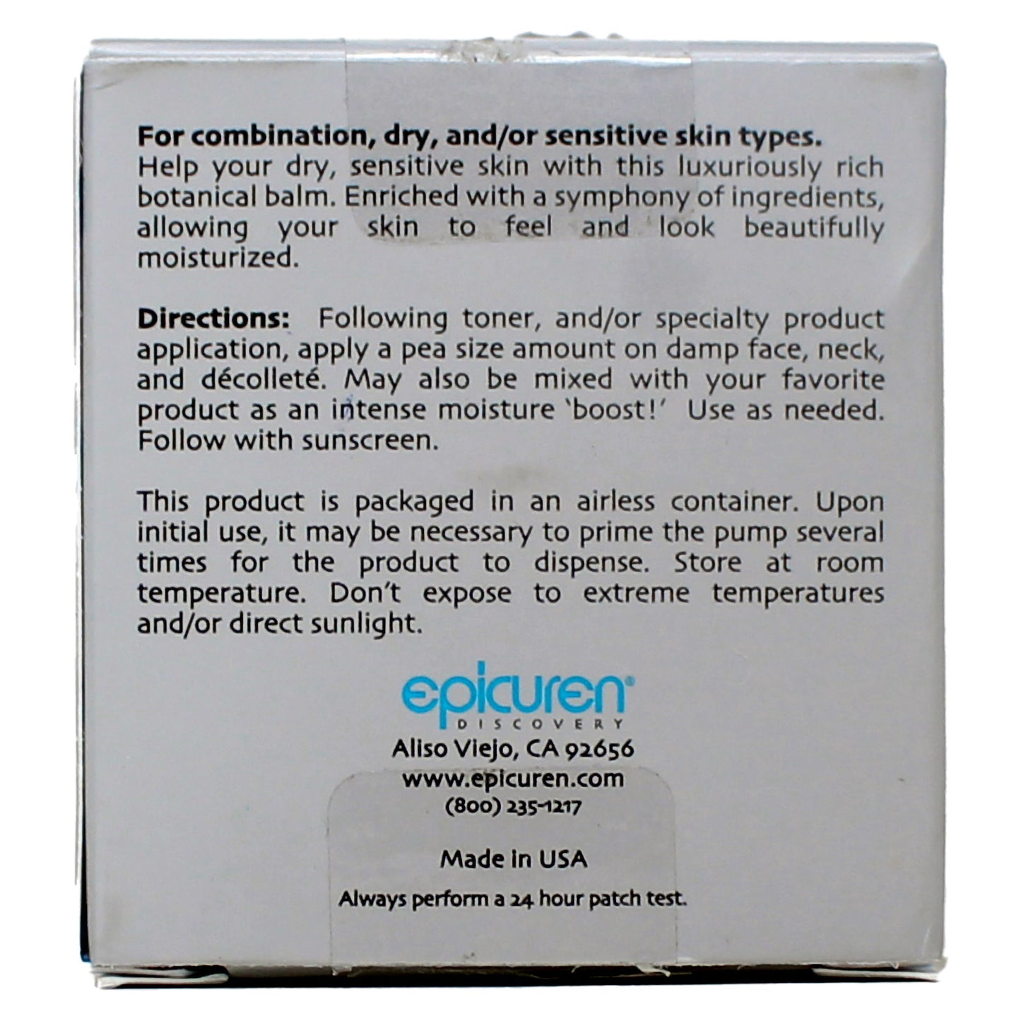 Epicuren Soothe Dermal Repair Balm 1 Fluid Ounce