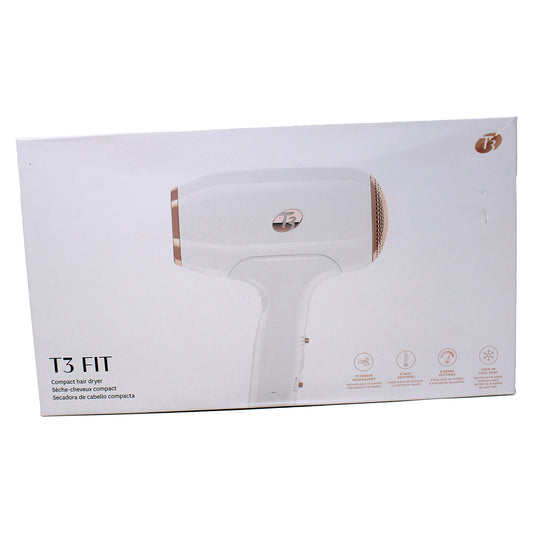 T3 Fit Compact Hair Dryer, White/Rose Gold 1 Count