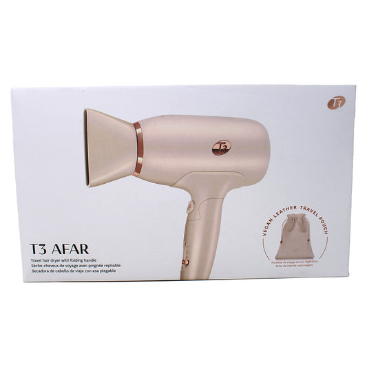 T3 Afar Travel-Size Hair Dryer with Dual Voltage and Folding Handle