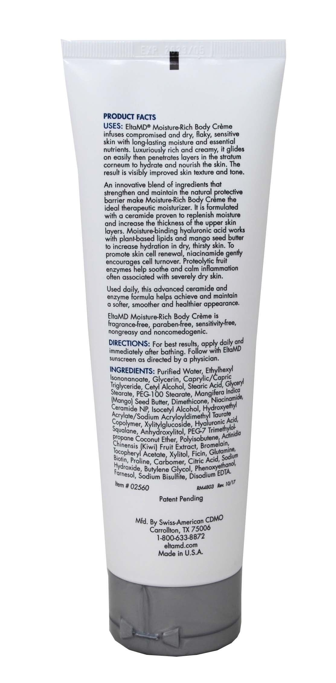 EltaMD Moisture-Rich Body Creme 8 Ounces