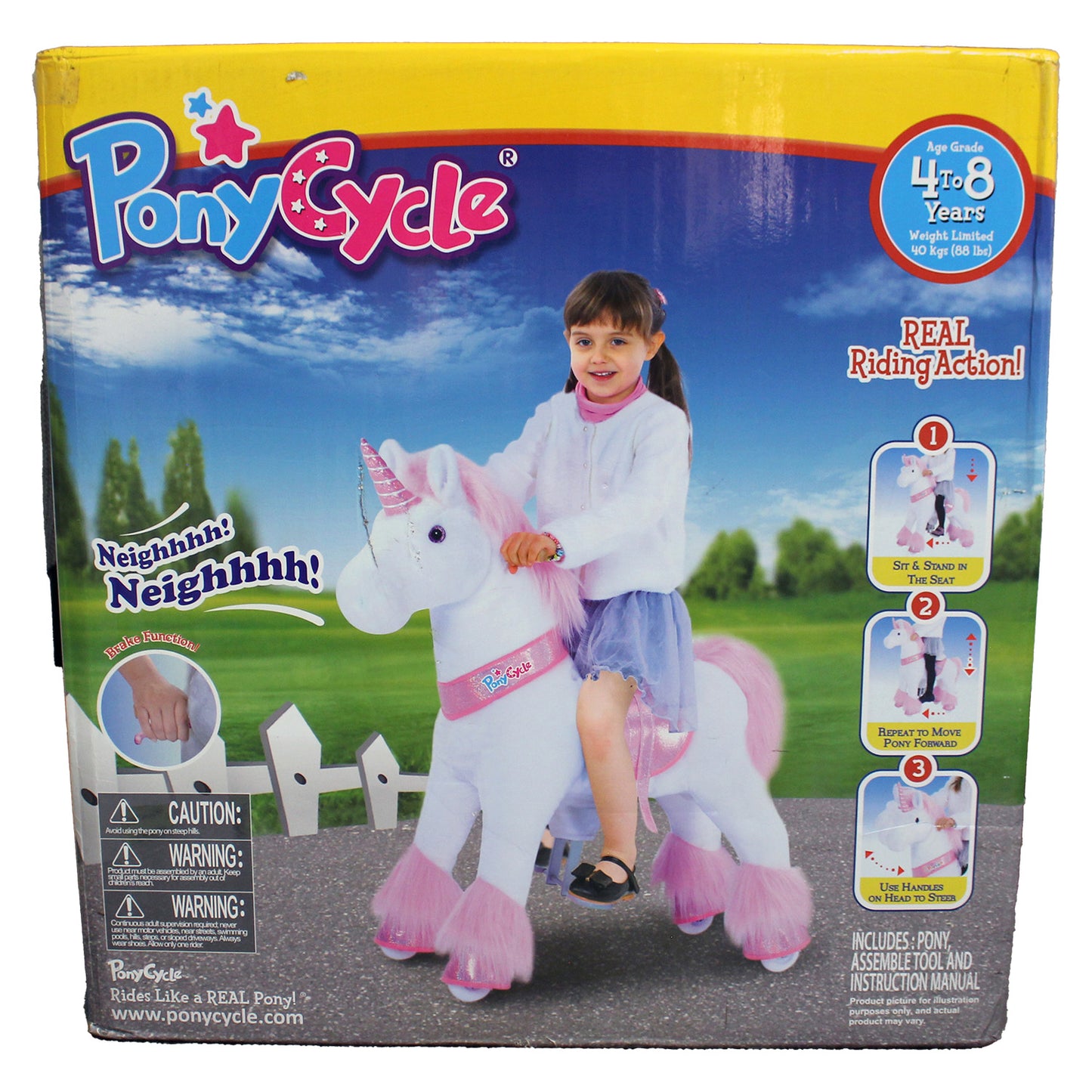 PonyCycle Unicorn-Medium Plush Toy, Pink