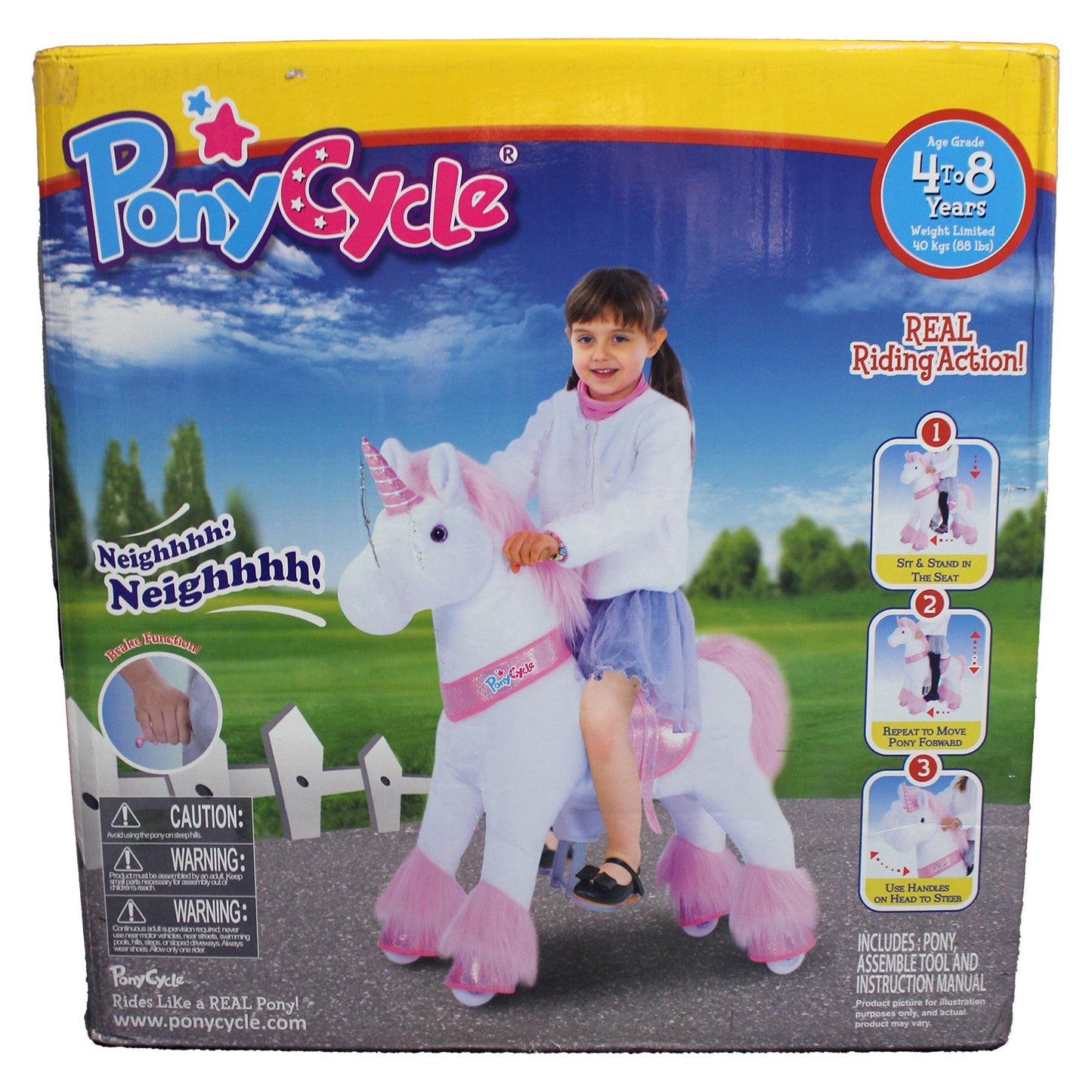 PonyCycle Unicorn-Medium Plush Toy, Pink