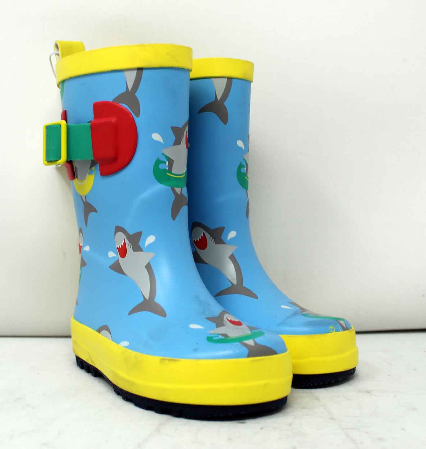 Sun Squad Small Kids Gardening Boots Blue Sharks