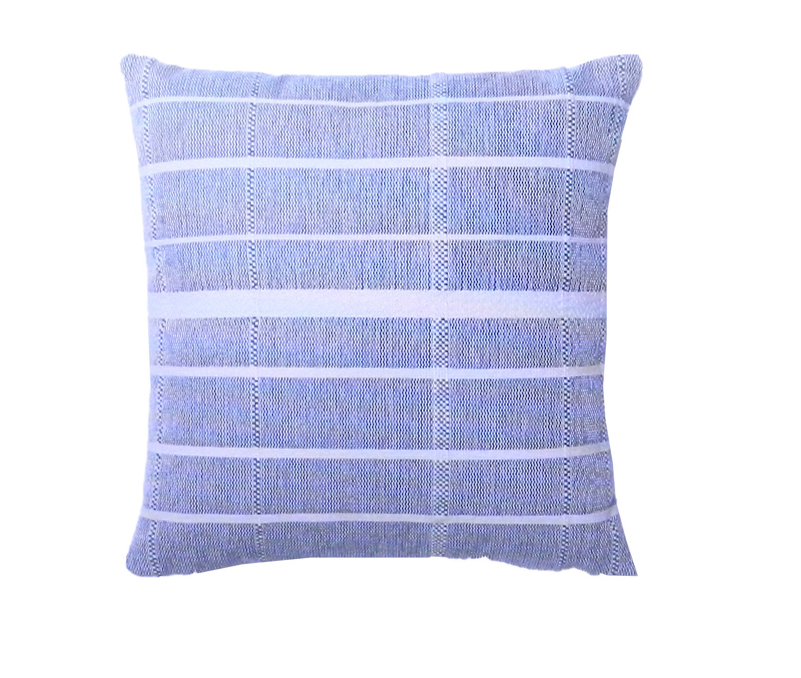 Threshold With Studio McGee Woven Striped Throw Pillow Blue/Cream