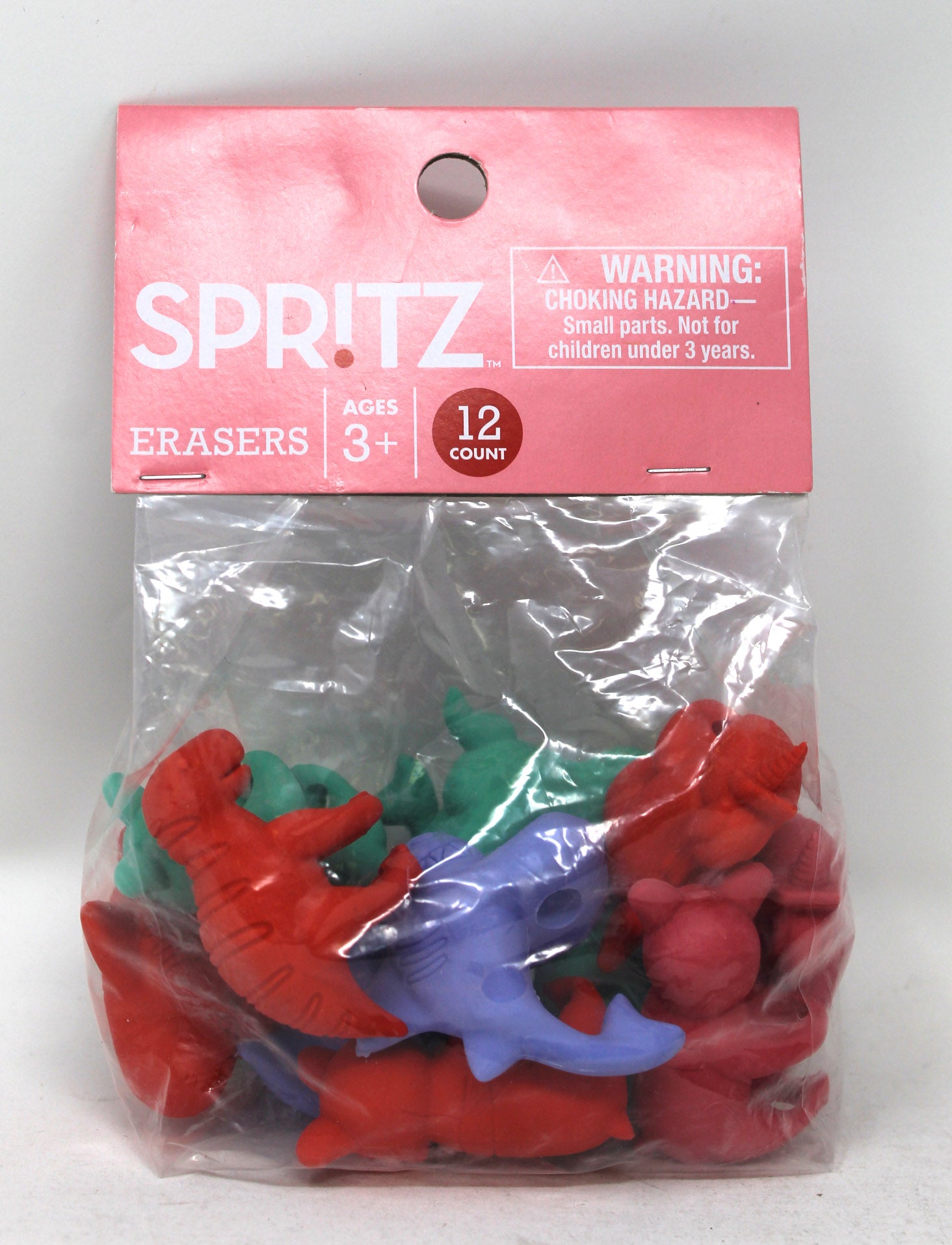 Spritz Animal Themed Erasers Variety Colors 12 Count
