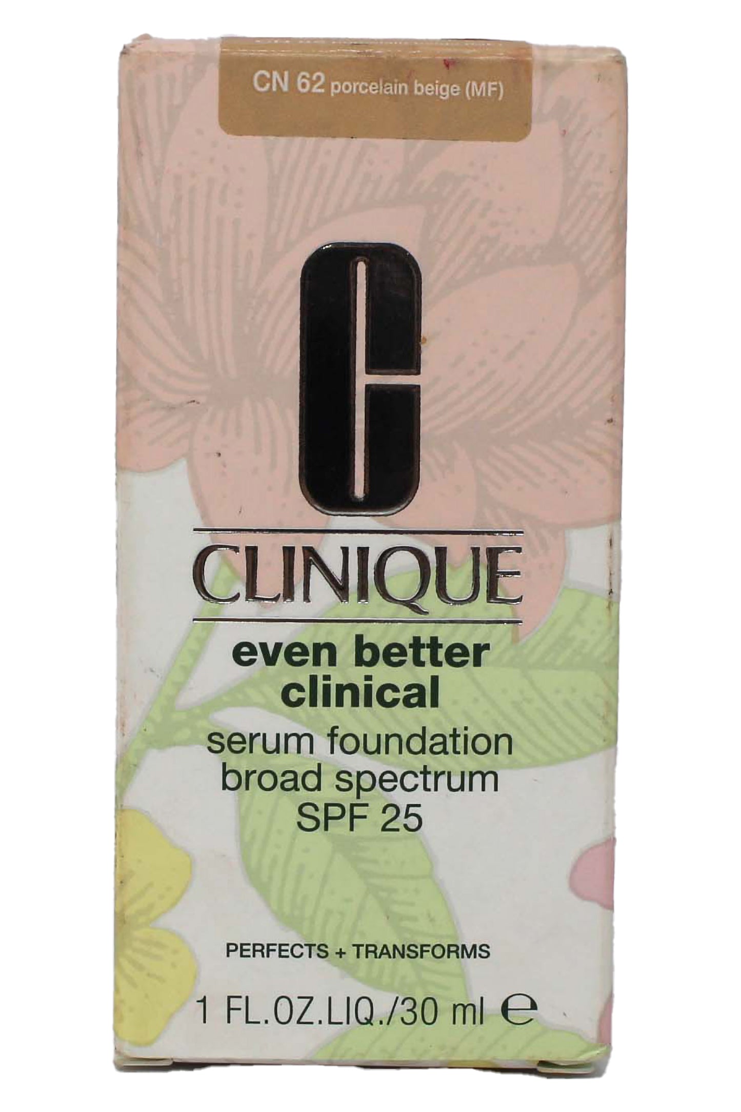 Clinique Even Better Clinical Serum Foundation SPF 25, CN 62 Porcelain Beige 1 Ounce