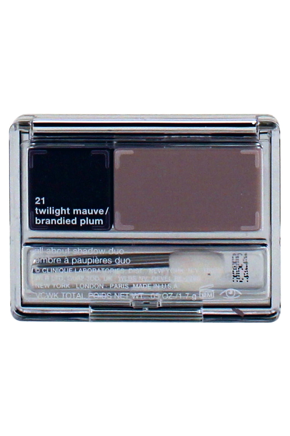 Clinique All About Shadow Duo Eye Shadow - Twilight Mauve/Brandied, 0.05 Ounce