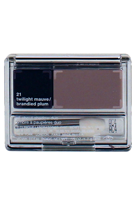 Clinique All About Shadow Duo Eye Shadow - Twilight Mauve/Brandied, 0.05 Ounce
