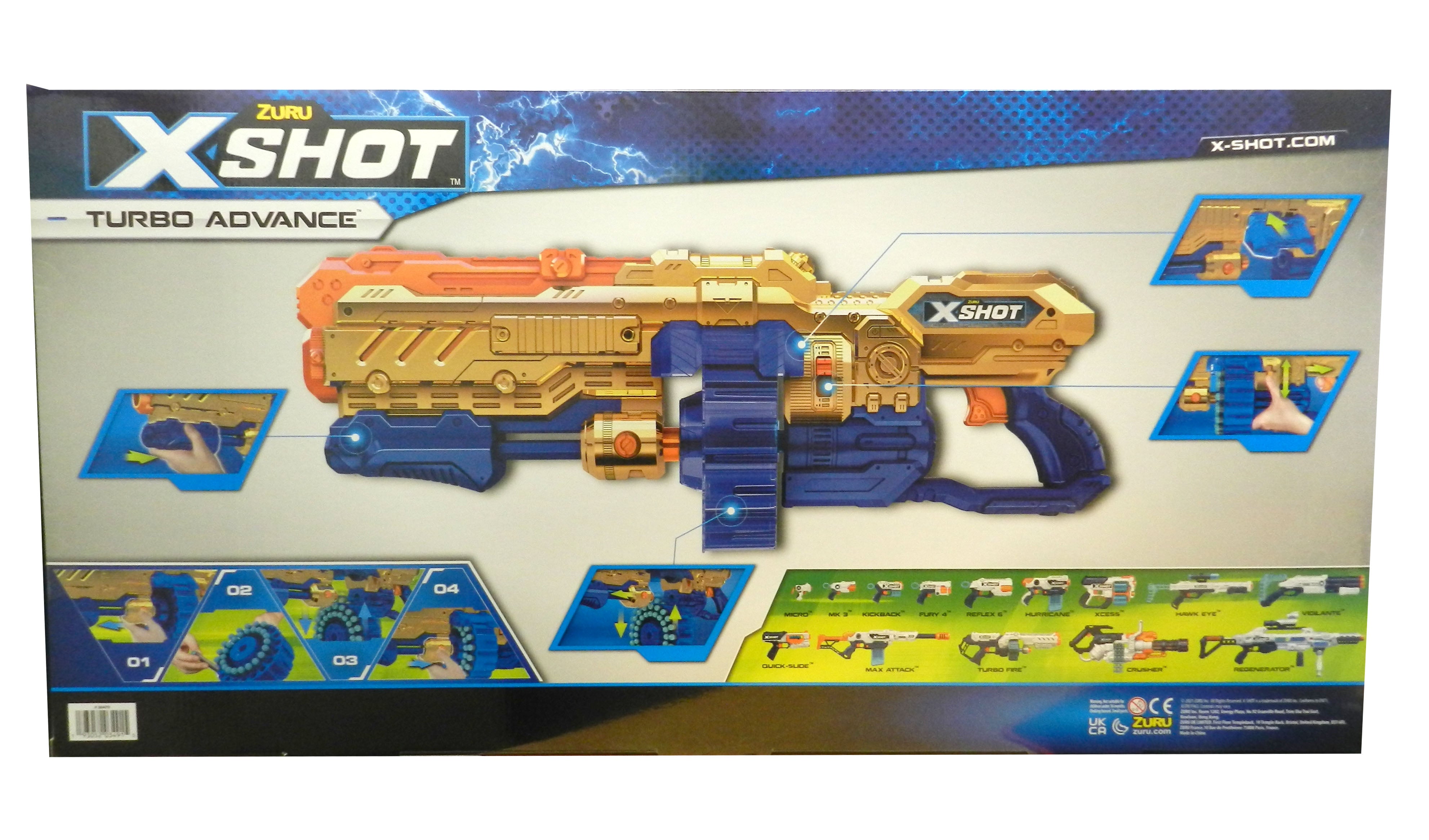 Zuru X-Shot Royale Edition Turbo Advance Golden Blaster – Skin