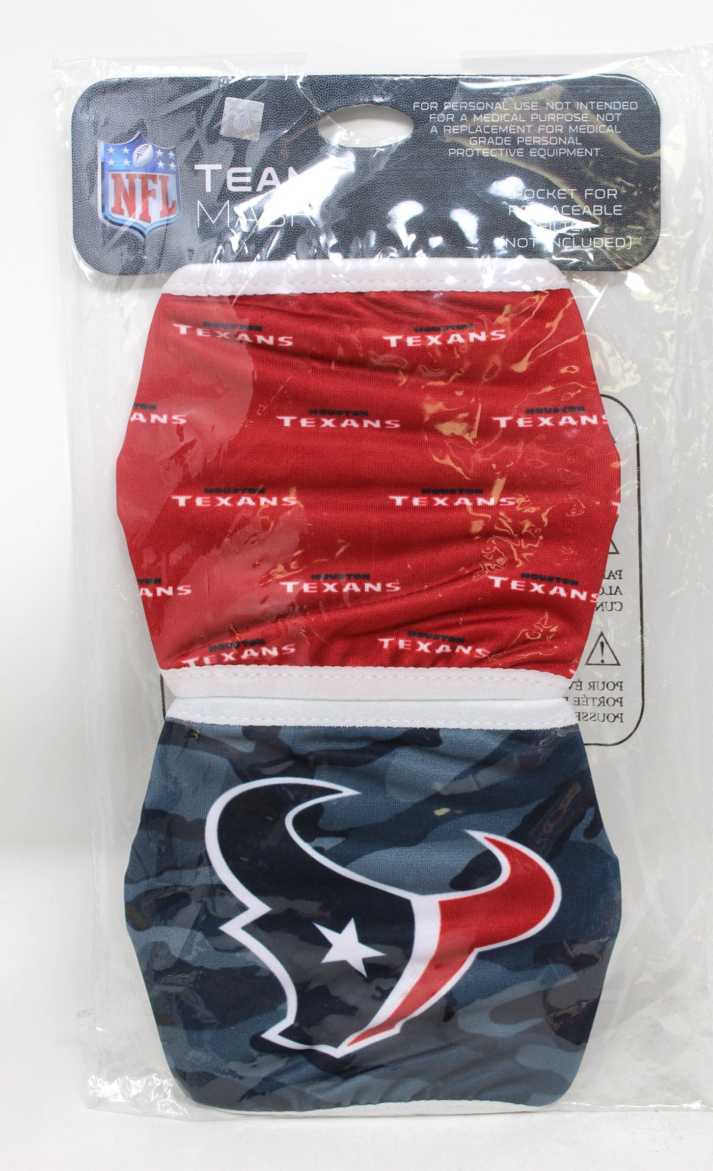 FOCO NFL Houston Texans Team Adult Masks 2 Count