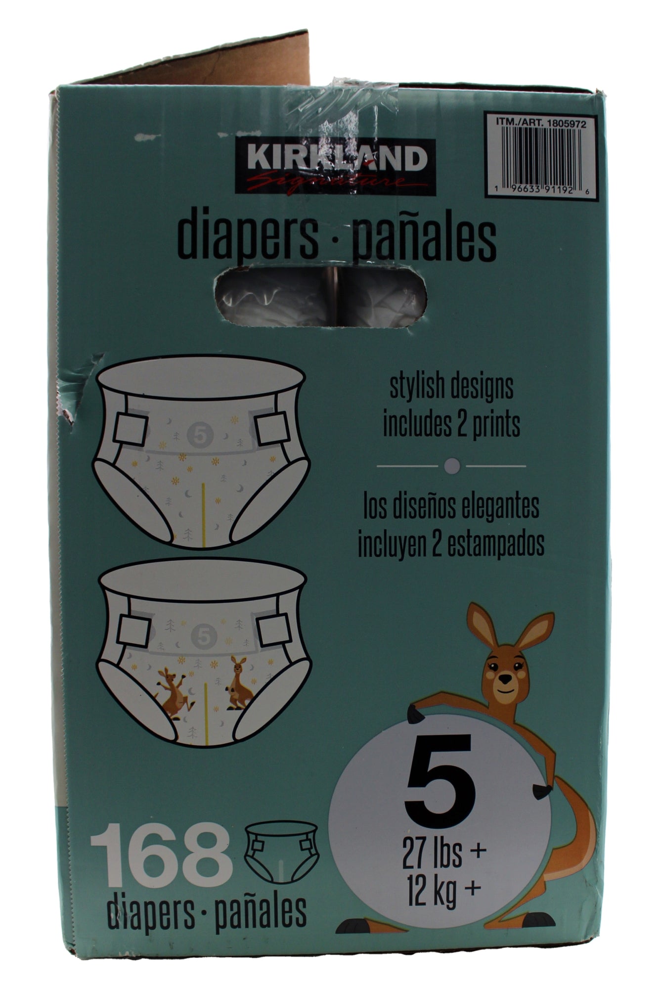 Kirkland Diapers Size 5 27 lbs + 168 Count