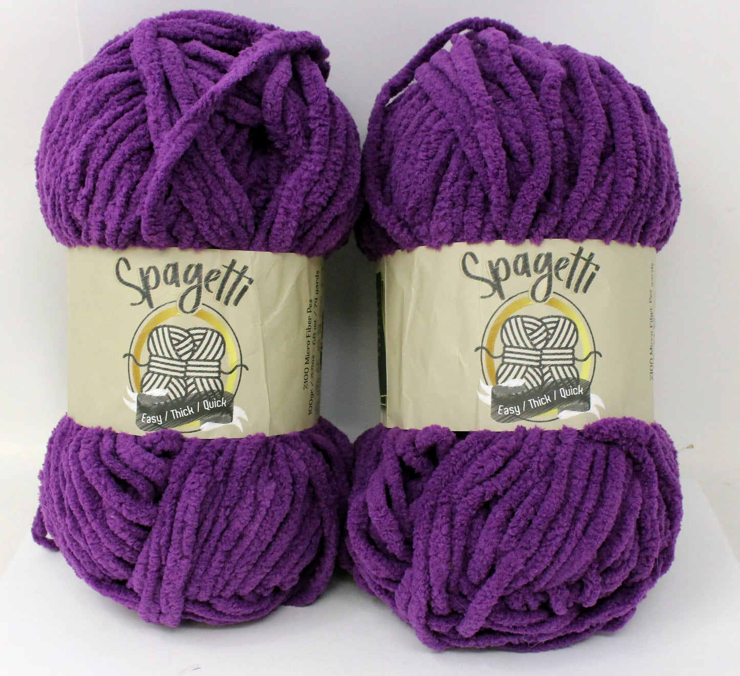 2K Textile Size 5, 100% Micro-Fiber Pes Purple Yarn, 148 Yards