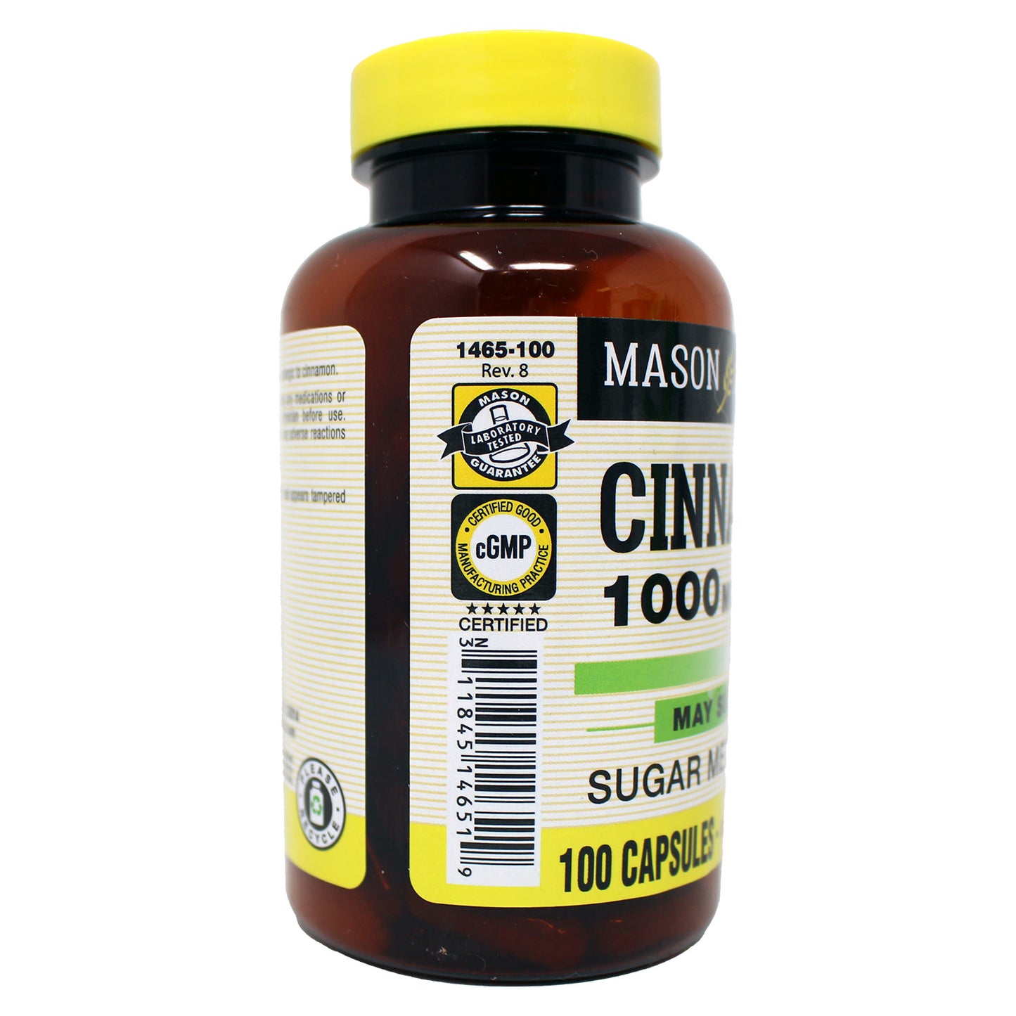 Mason Natural Cinnamon 1000 MG Sugar Metabolism 100 Capsules