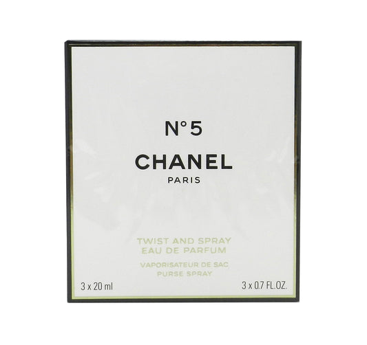 Chanel No 5 Eau De Parfum Purse Travel Spray 3 x 0.7 Ounce