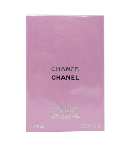 Chanel Chance Eau De Toilette Twist & Spray Set 3 X 0.7 Ounces