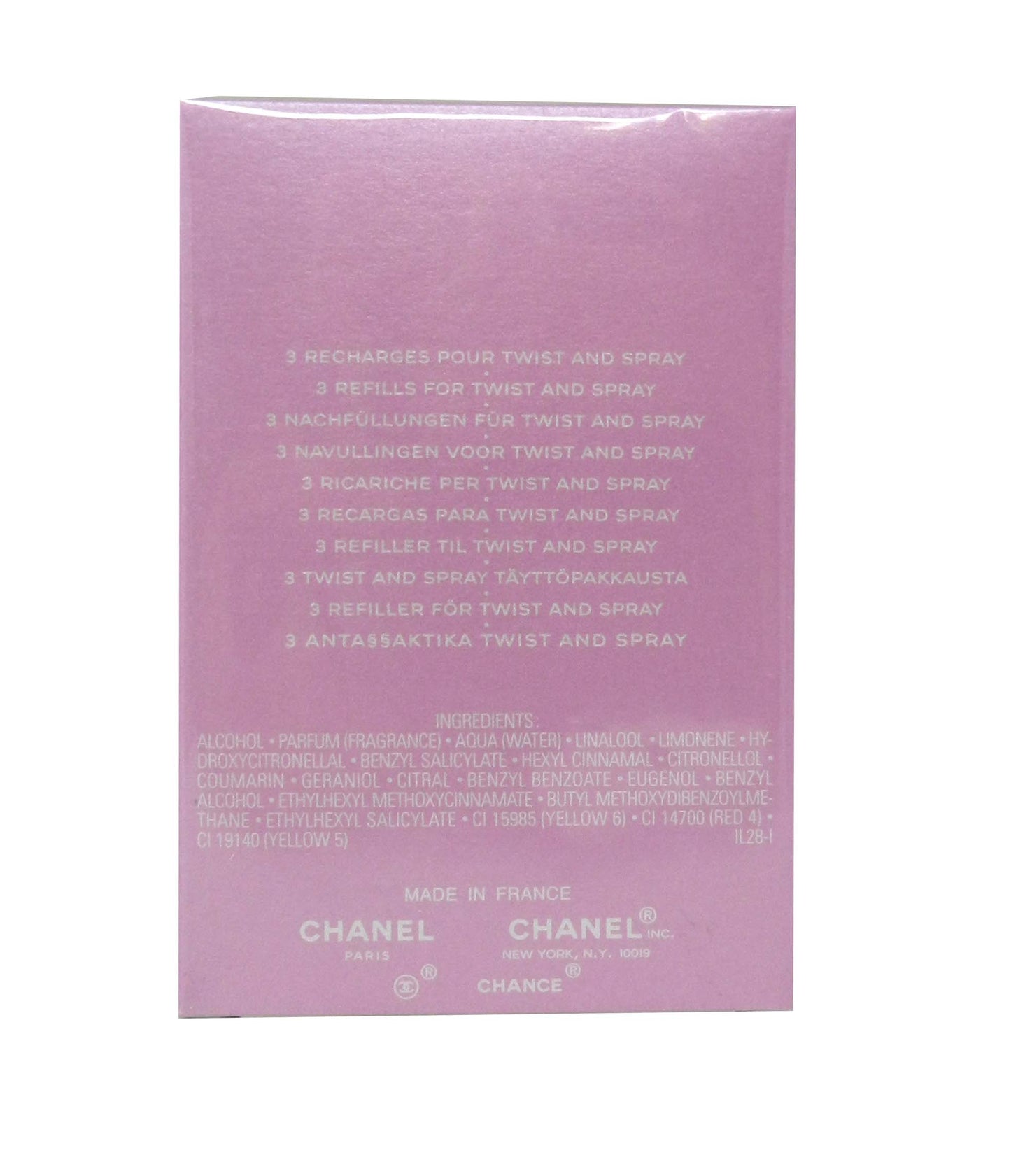 Chanel Chance Eau De Toilette Twist & Spray Set 3 X 0.7 Ounces